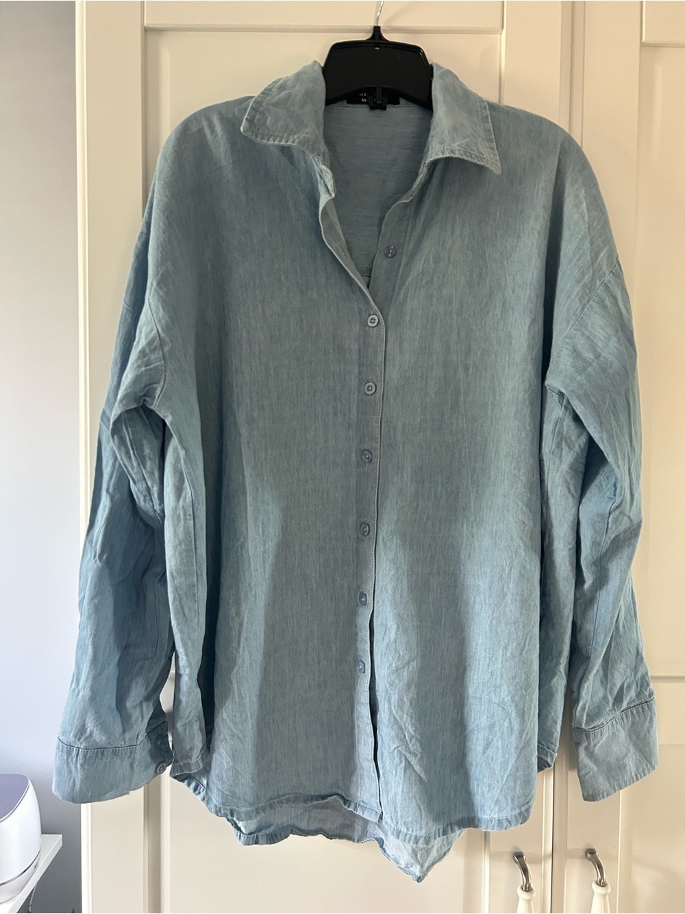 Brunette The Label Light Blue Casual Button-Down Shirt